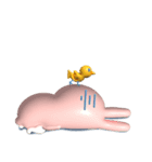 ぷっくりでか文字＆ゆるい敬語_くま＆うさぎ（個別スタンプ：37）