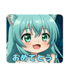 背中を押してくれる精霊みなみちゃん（個別スタンプ：16）