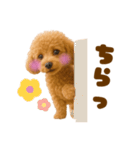 毎日使えるかわいいトイプードル（個別スタンプ：19）