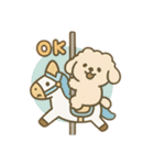 可愛い動物が遊園地へ行く 日本語（個別スタンプ：3）