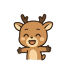 可愛いシカ、ユニコーン、サイ（個別スタンプ：6）