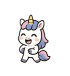 可愛いシカ、ユニコーン、サイ（個別スタンプ：11）