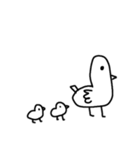 [アレンジ用]画伯のトリ（個別スタンプ：6）