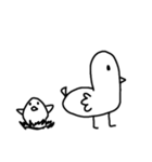 [アレンジ用]画伯のトリ（個別スタンプ：7）