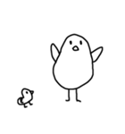 [アレンジ用]画伯のトリ（個別スタンプ：10）