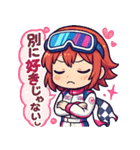 女子レーサー☆全開モード！（個別スタンプ：1）