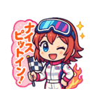 女子レーサー☆全開モード！（個別スタンプ：2）