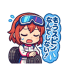 女子レーサー☆全開モード！（個別スタンプ：3）