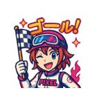 女子レーサー☆全開モード！（個別スタンプ：5）