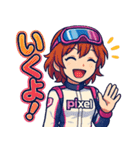 女子レーサー☆全開モード！（個別スタンプ：16）