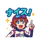 女子レーサー☆全開モード！（個別スタンプ：18）