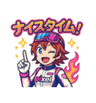 女子レーサー☆全開モード！（個別スタンプ：23）