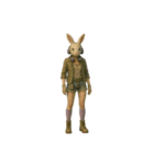 [アレンジ用]兎のカブリモノ乙女（個別スタンプ：2）