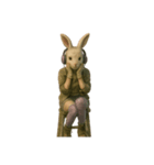 [アレンジ用]兎のカブリモノ乙女（個別スタンプ：5）
