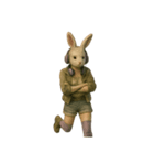 [アレンジ用]兎のカブリモノ乙女（個別スタンプ：6）