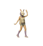[アレンジ用]兎のカブリモノ乙女（個別スタンプ：8）