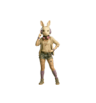 [アレンジ用]兎のカブリモノ乙女（個別スタンプ：9）