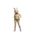 [アレンジ用]兎のカブリモノ乙女（個別スタンプ：13）