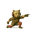 [アレンジ用]猫のカブリモノ乙女（個別スタンプ：1）