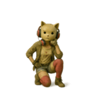 [アレンジ用]猫のカブリモノ乙女（個別スタンプ：3）