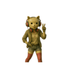 [アレンジ用]猫のカブリモノ乙女（個別スタンプ：6）