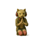 [アレンジ用]猫のカブリモノ乙女（個別スタンプ：8）
