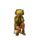 [アレンジ用]猫のカブリモノ乙女（個別スタンプ：9）