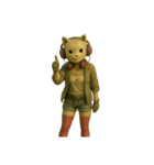 [アレンジ用]猫のカブリモノ乙女（個別スタンプ：13）