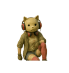 [アレンジ用]猫のカブリモノ乙女（個別スタンプ：14）