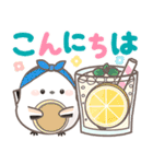 ずっと使える！シマエナガ❤️夏の日常（個別スタンプ：3）
