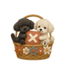 ふわふわトイプードルの花かごスタンプ♪40（個別スタンプ：13）