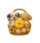 ふわふわトイプードルの花かごスタンプ♪40（個別スタンプ：28）