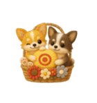 ふわふわチワワの花かごスタンプ♪40（個別スタンプ：14）