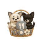 ふわふわチワワの花かごスタンプ♪40（個別スタンプ：38）