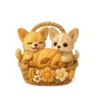 ふわふわチワワの花かごスタンプ♪40（個別スタンプ：39）