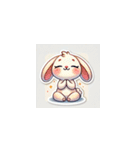ほっこり可愛いウサギの癒しスタンプ（個別スタンプ：4）