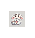ほっこり可愛いウサギの癒しスタンプ（個別スタンプ：18）