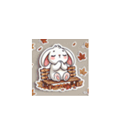 ほっこり可愛いウサギの癒しスタンプ（個別スタンプ：24）