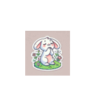 ほっこり可愛いウサギの癒しスタンプ（個別スタンプ：35）