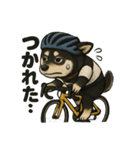 自転車ノリノリ黒柴のココちゃん（個別スタンプ：14）