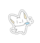 パステルにゃんこ(シール風スタンプ！)（個別スタンプ：4）