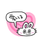 愛いっぱい、うさぎちゃん(カラフル背景)（個別スタンプ：2）