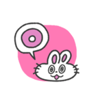 愛いっぱい、うさぎちゃん(カラフル背景)（個別スタンプ：6）