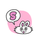 愛いっぱい、うさぎちゃん(カラフル背景)（個別スタンプ：37）