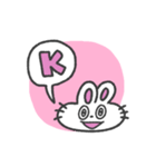 愛いっぱい、うさぎちゃん(カラフル背景)（個別スタンプ：39）