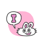 愛いっぱい、うさぎちゃん(カラフル背景)（個別スタンプ：40）