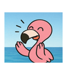 海のフラミンゴ@SFW（個別スタンプ：1）
