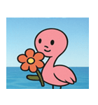 海のフラミンゴ@SFW（個別スタンプ：5）