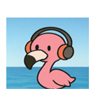海のフラミンゴ@SFW（個別スタンプ：7）