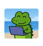 海のワニ@SFW（個別スタンプ：26）
